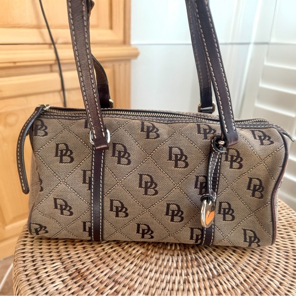 Dooney & Bourke Handbags - SOLD: Vintage Dooney & Bourke DB Monogram Barrel Bag.